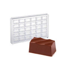 Форма для шоколадных конфет пралине Прямоугольник с волнистым верхом 30 шт по 12 г Martellato MA1082