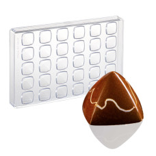 Форма для шоколадных конфет пралине Пирамида округлая 30 шт по 7 г Martellato Италия MA1972