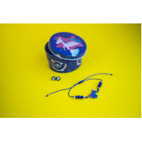Браслет з кулоном Єдиноріг у комплекті з пусетами (сережками-гвоздиками) E&D ED9738