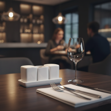 Порцеляновий набір для спецій Extra white 4-предмета HVIP HoReCa