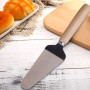 Лопатка треугольная для пиццы деревянная ручка с зубчатым ножом для резки ED1053