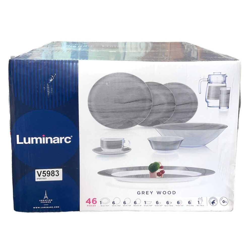 Столовый сервиз Simply Grey Wood 46 предметов Luminarc V5983