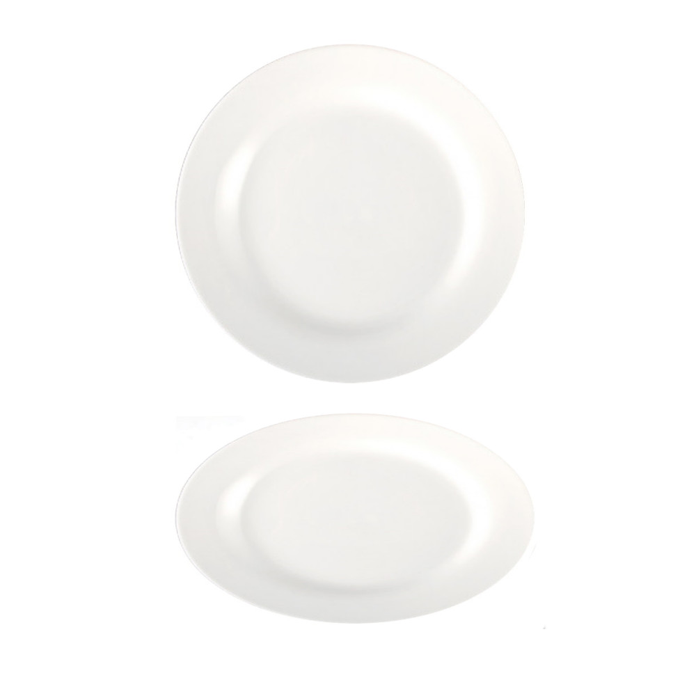 Тарелка бортовая Extra white 180мм HVIP W101 фарфоровая