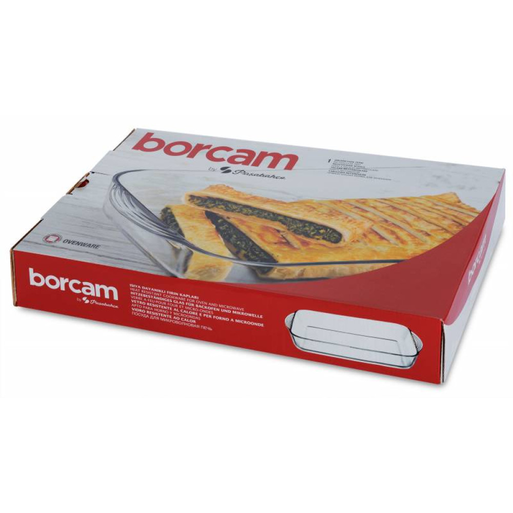 Форма для запікання з кришкою Borcam 3,85л скляна Pasabahce 59124