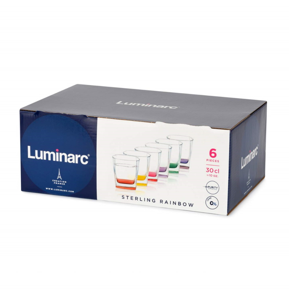 Набор стаканов низких Sterling Rainbow 300мл 6шт Luminarc N0780