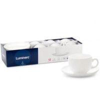 Набір кавовий Essence White 12 предметів Luminarc P3404 (6 чашок+6 блюдець)