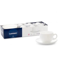 Набір кавовий Essence White 12 предметів Luminarc P3404 (6 чашок+6 блюдець)