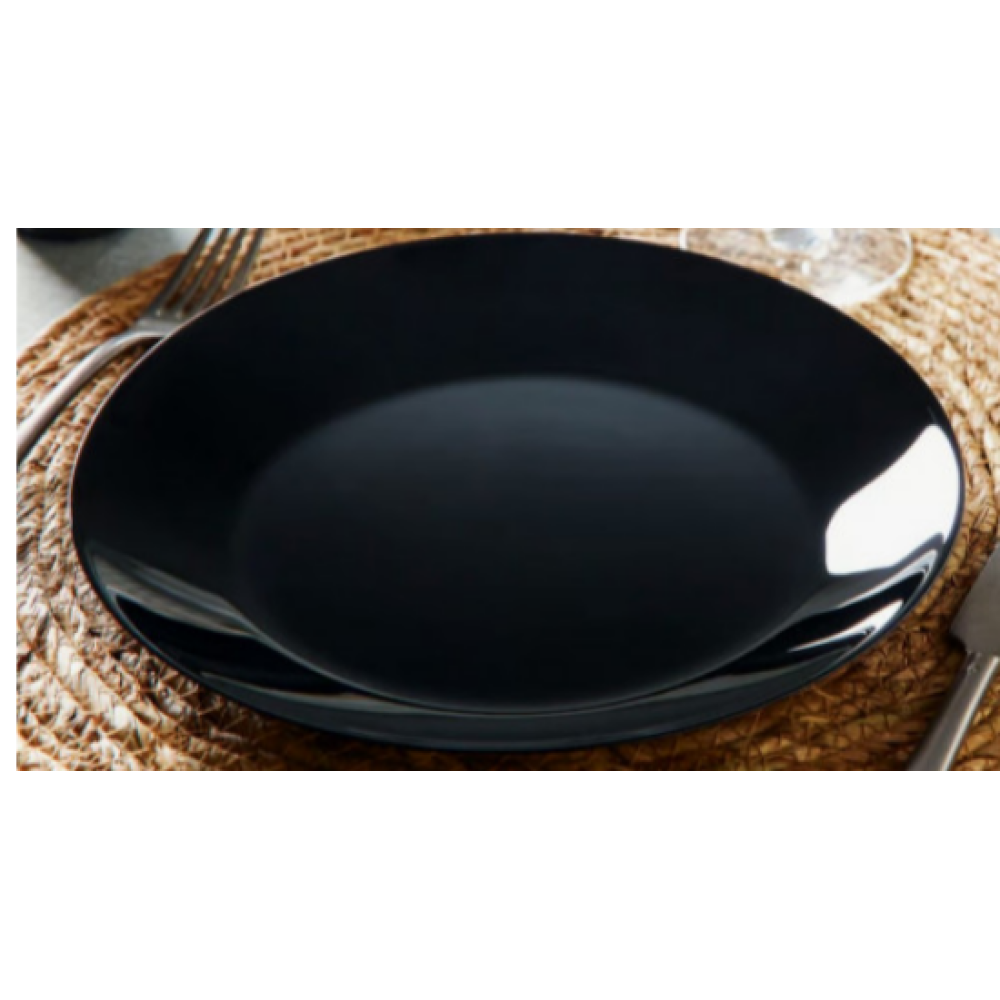 Тарілка обідня Zelie Black 250мм Luminarc V7145 чорна