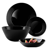 Сервіз столовий Zelie Black 19 предметів Luminarc V3915 чорний