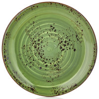 Тарелка круглая 27 см, цвет зеленый (Breeze), серия "Harmony" By Bone Турция HA-BR-ZT-27-DZ_FD