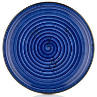 Тарілка кругла 25 см, колір синій (Enigma), серія "Harmony" By Bone Туреччина HA-EN-ZT-25-DZ_FD