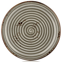 Тарелка круглая 21 см, цвет серый (Supreme), серия "Harmony" By Bone Турция HA-SP-ZT-21-DZ_FD