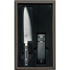 Набор нож и точилки подарочный дамасская сталь серия RAN 36000-002 Япония Yaxell