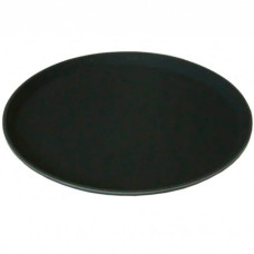 Таця кругла  з антиковзким покриттям anti-slip чорна d 40 см FoREST Польща 484000_FD