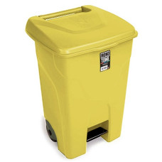 Бак для мусора с педалью на колесах 80 л желтый BO992YELLOW Турция Bora Plastik