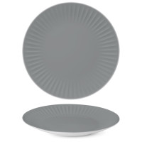 Тарілка кругла 27 см, колір сірий Gravel Grey, серія "Ribby color" G.Benedikt Чехія RIB2127-X9243_FD