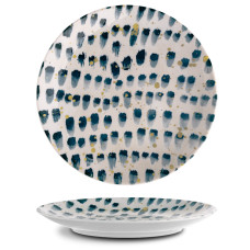 Тарелка круглая 24 см серия Isabelle декор Blue Brush ISC2124-K0013 Чехия G.Benedikt