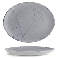 Блюдо овальное 28x22 см серия Isabelle декор Stone Blue ISC3028-K0008 Чехия G.Benedikt