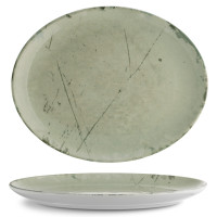 Блюдо овальное 28x22 см серия Isabelle декор Stone Green ISC3028-K0010 Чехия G.Benedikt