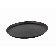 Поднос антислип круглый черный с рисунком 40,5 см PNK_1122
