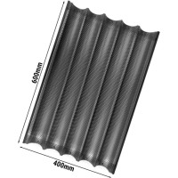 Форма для выпечки 5 багетов перфорированная 60 х 40 х 3 см Блэк