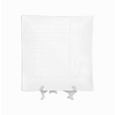 Тарелка квадратная декорированная Extra white 260мм HVIP W142 фарфоровая