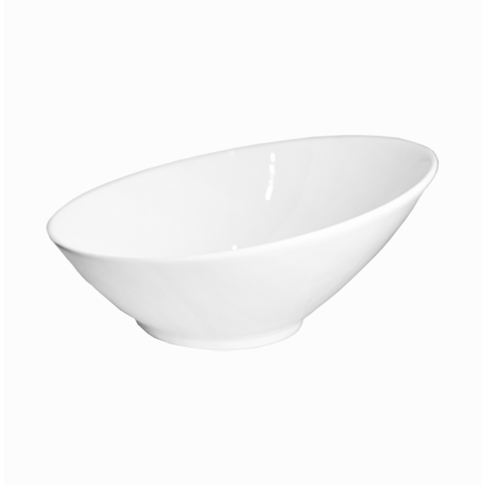 Салатник скошенный Extra white 254мм HVIP W215 фарфоровый