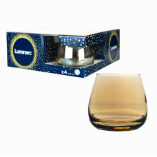 Набор стаканов "Золотой мед" 300мл 4шт Luminac P9309 стекло