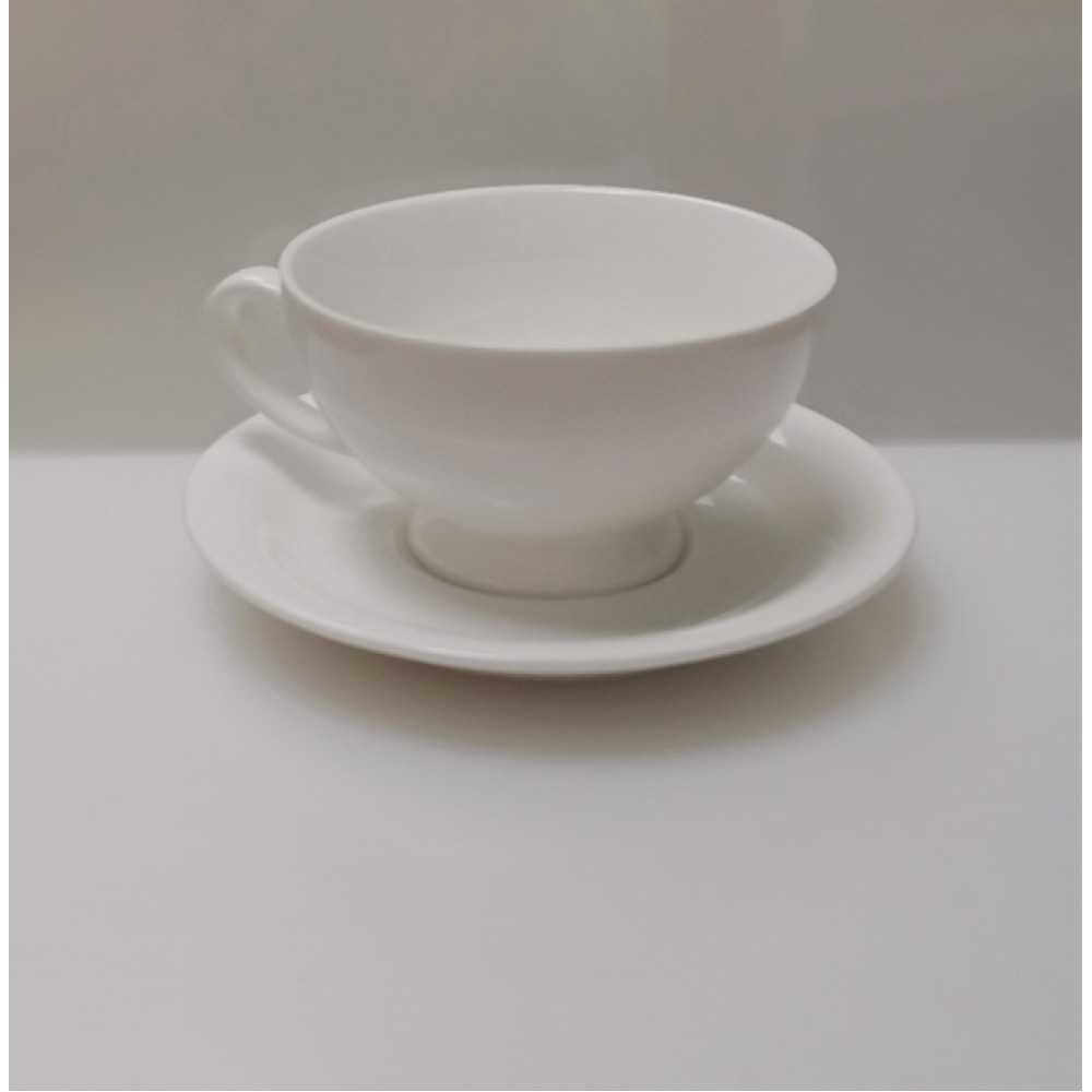 Чашка Extra white 240мл с блюдцем фарфор HVIP W289