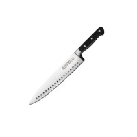 Нож поварский, лезвие грантон, 25 см, Winco, Acero, черный, KFP-103