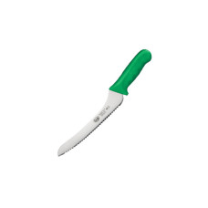 Нож для хлеба, изогнутое лезвие, 22 см, Winco, Stal, зеленый, KWP-92G