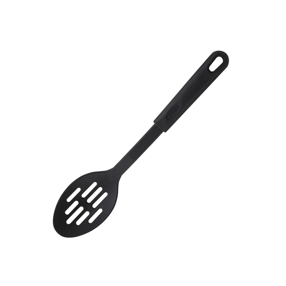 Winco NC-SL2 Ложка кухарська з перфорацією полімерна, колір чорний, термостійкість 210° C