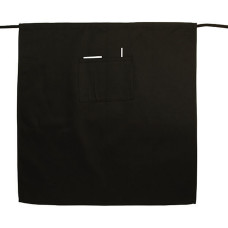 Фартух офіціанта середньої довжини чорний з кишенями Winco WA-3129K