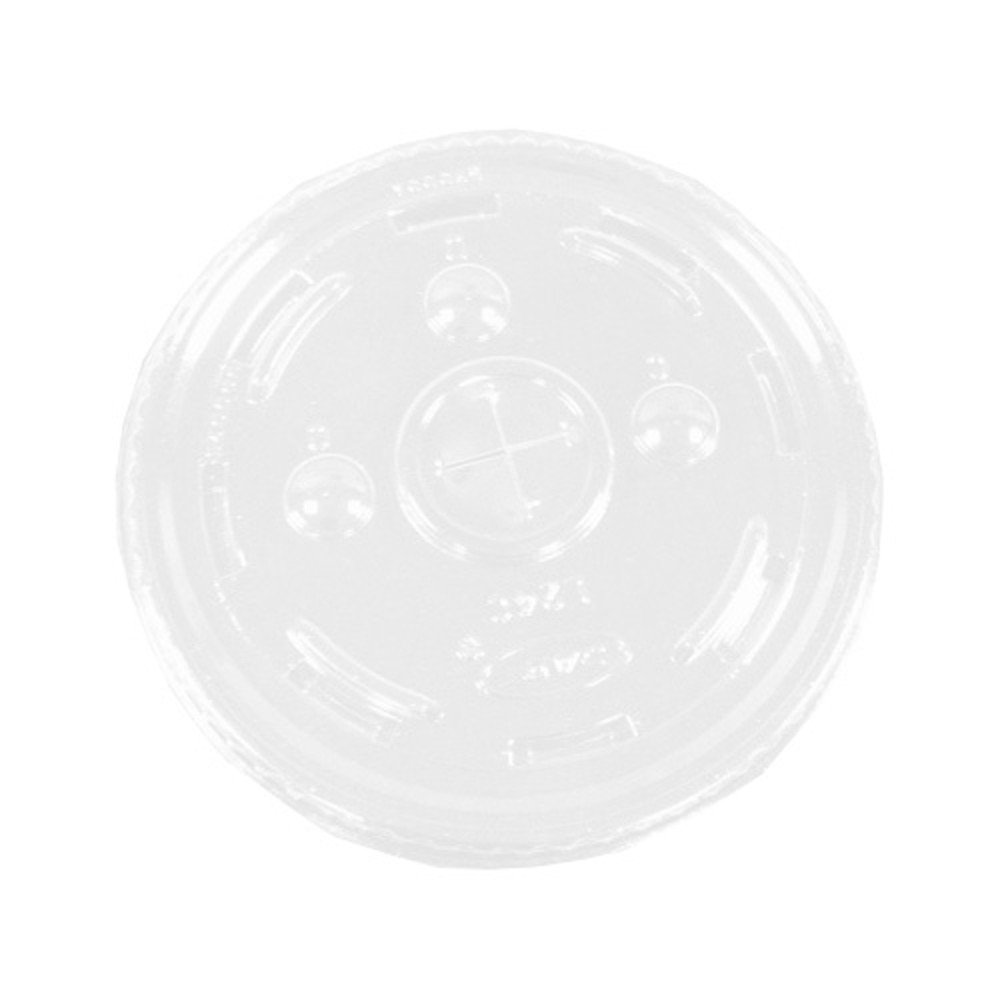 Dart 41943 Круглая прозрачная крышка с крестиком к стаканам 41913 41917, пластик, 100 шт/уп