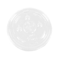 Dart 41943 Круглая прозрачная крышка с крестиком к стаканам 41913 41917, пластик, 100 шт/уп