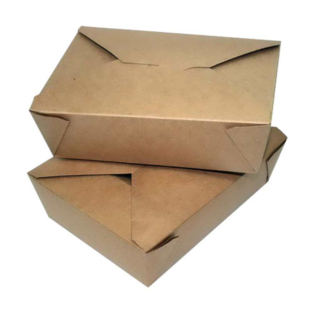 Biopack 03BPEARTHM Паперовий коричневий контейнер, 195х137,5х63,5 мм, коричневий, 200 шт/уп