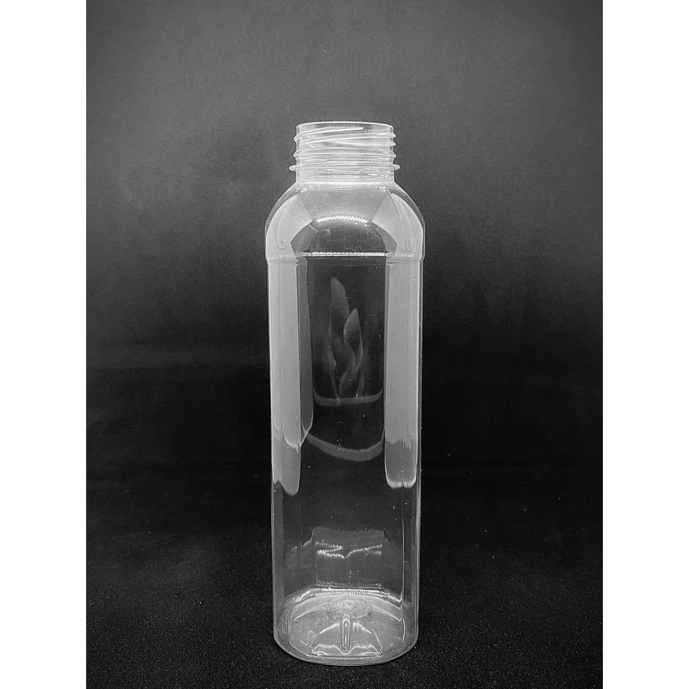 Пляшка ПЕТ із кришкою для соку квадрат, 500 мл, 38 мм, 1 шт, (200 шт/уп)