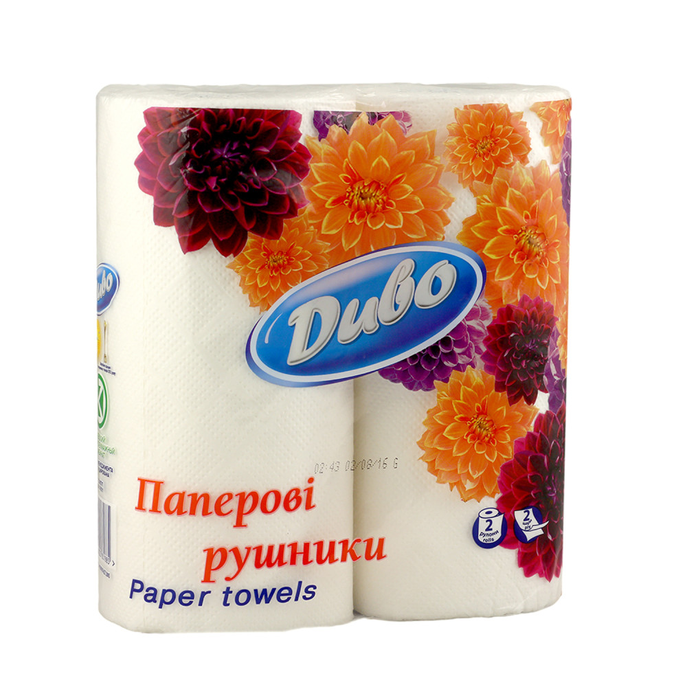 Диво 75007 рушник паперовий 2 шари білий 2 шт/уп Диво