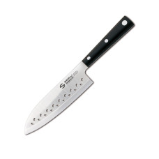 Нож Сантока, лезвие с отверстиями, 16 см, Ambrogio Sanelli, Hasaki, черный, H350.016