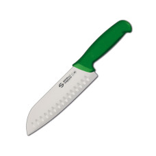 Нож Сантока, лезвие грантон, 18 см, Ambrogio Sanelli, Supra, зеленый, S350.018G