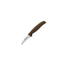 Нож для чистки, изогнутое лезвие, 7 см, Ambrogio Sanelli, Supra, коричневый, S691.007N