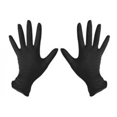 78398 Черные нитриловые перчатки нестерильные, неопудренные, М (разм.7-8), 200 шт/уп
