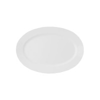 Тарелка овальная 26х18.4х2.7 см, RAK Porcelain, Banquet белая фарфоровая, BAOP26