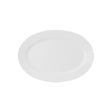 Тарелка овальная 26х18.4х2.7 см, RAK Porcelain, Banquet белая фарфоровая, BAOP26