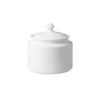 Сахарница с крышкой 270 мл, RAK Porcelain, Banquet белая фарфоровая 8.5х13 см, BASU27