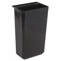Пластиковое для мусора ведро Winco 34x22х50 см для сервировочного подноса 10440, черное, UC-RB