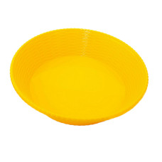Блюдо круглое из меламина 23,9x7,2 см желтое.