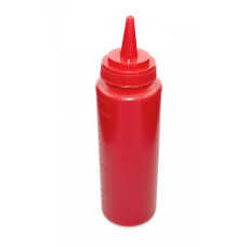 Пляшка для соусів з мірною шкалою червона 240 мл