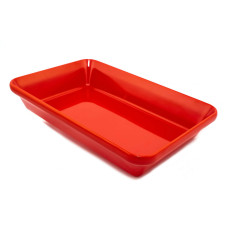 Блюдо для викладання продуктів з меламіну 30×19,5×5,5 см червоне