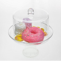 Підставка з кришкою для торта акрилова 25×19,5 см